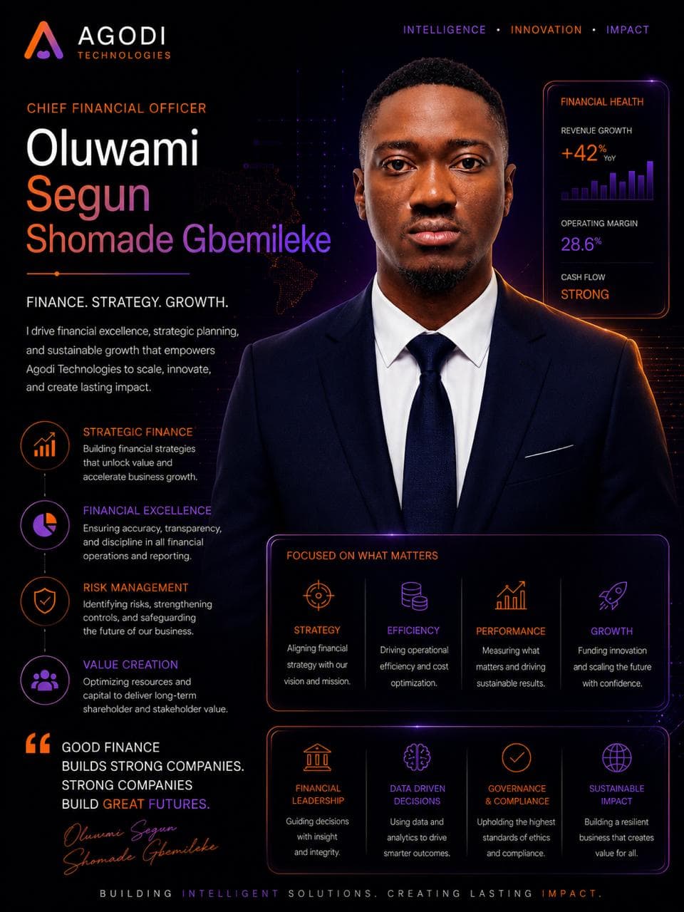 Oluwasegun Shomade Gbemileke — Chief Financial Officer of Agodi Technologies